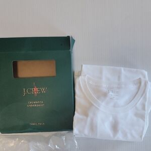 J. Crew 3 pack White cotton mens undershirts size medium